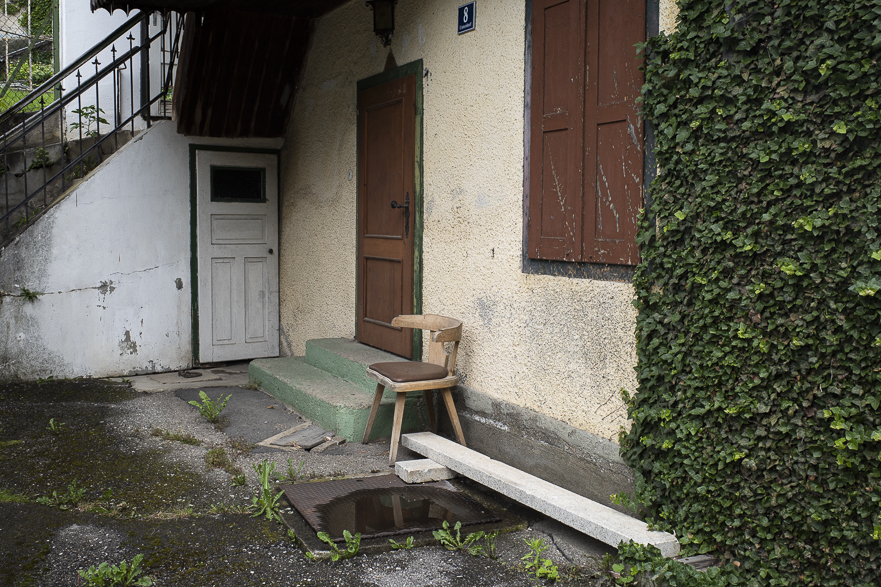 Verlassene Ecke in einem Dorf im Drautal